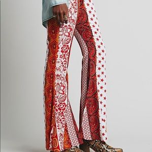 Lenni the Label Printed Paisley Bell Bottom Flares